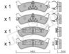 METELLI 22-0684-0 Brake Pad Set, disc brake